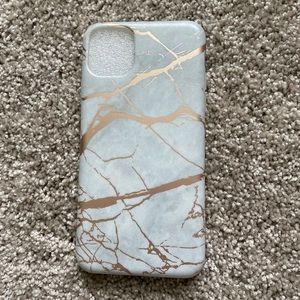 IPhone 11 Pro Max gold foil marble plastic case